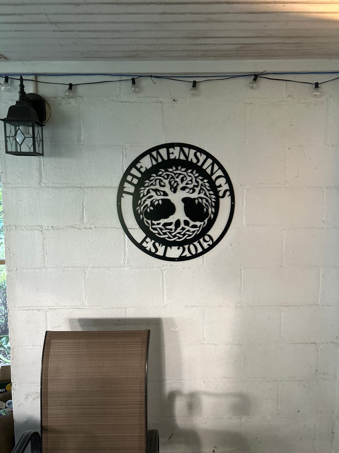 Customer photo review of Personalized Tree of Life Sign