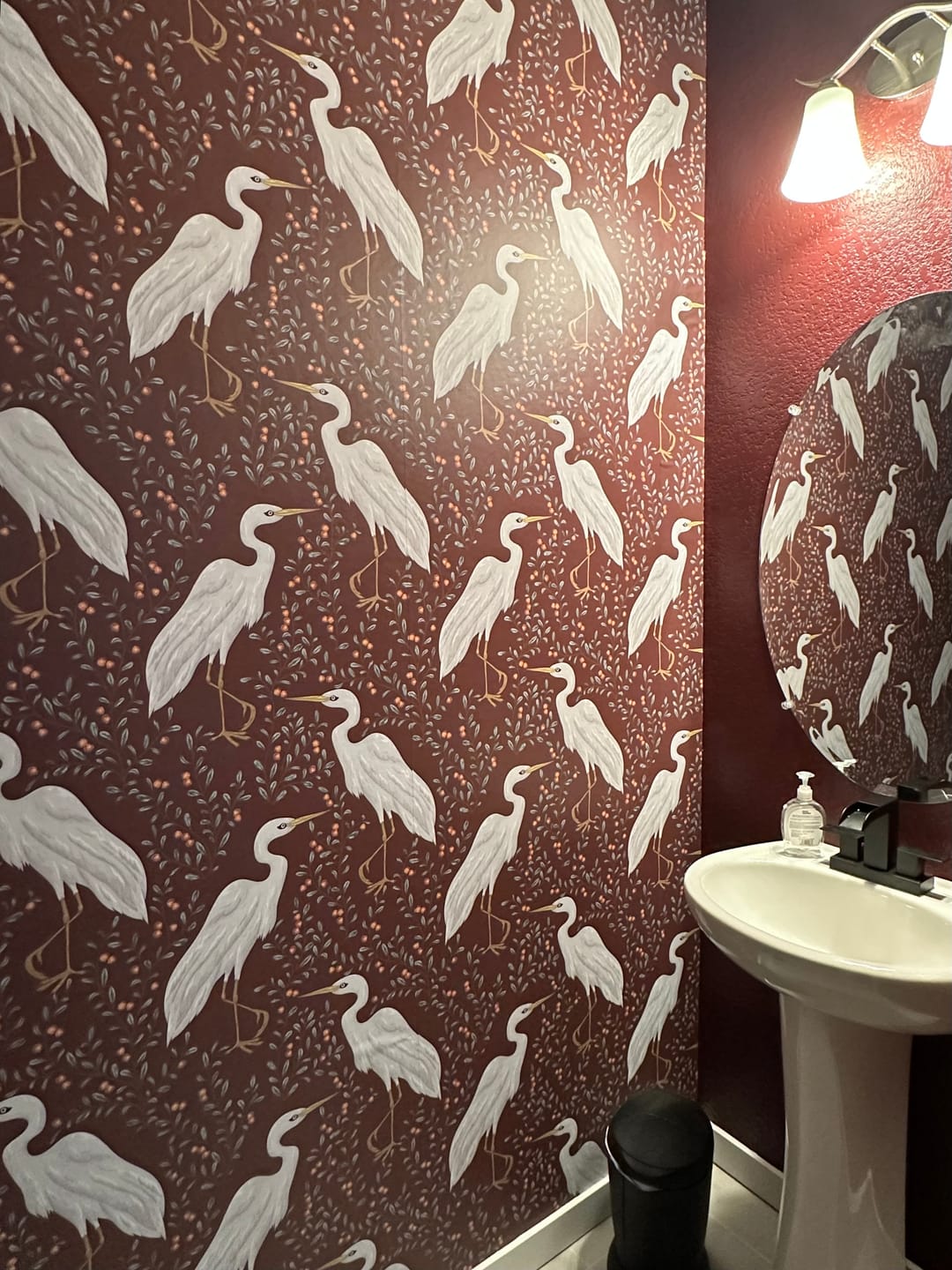 Customer photo review of Tallulah - Heron Bird Wallpaper