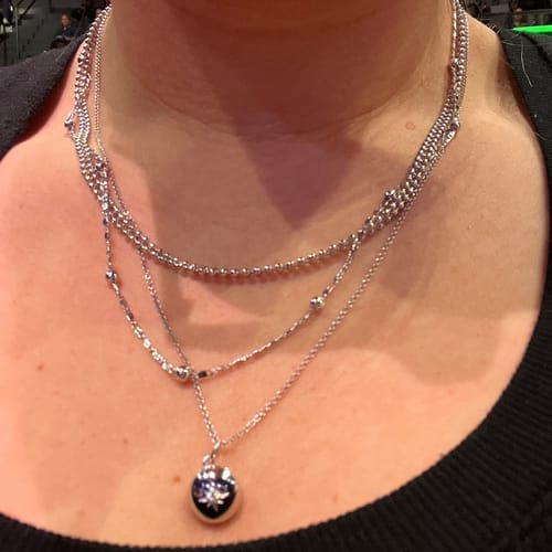 Customer photo review of Custom Photo Locket Necklace