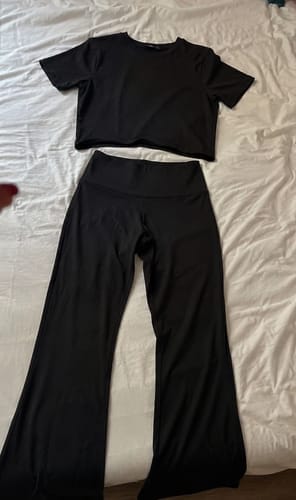 Customer photo review of Women’s Boxy Top & Flare Pants Set – Boxy Flare
