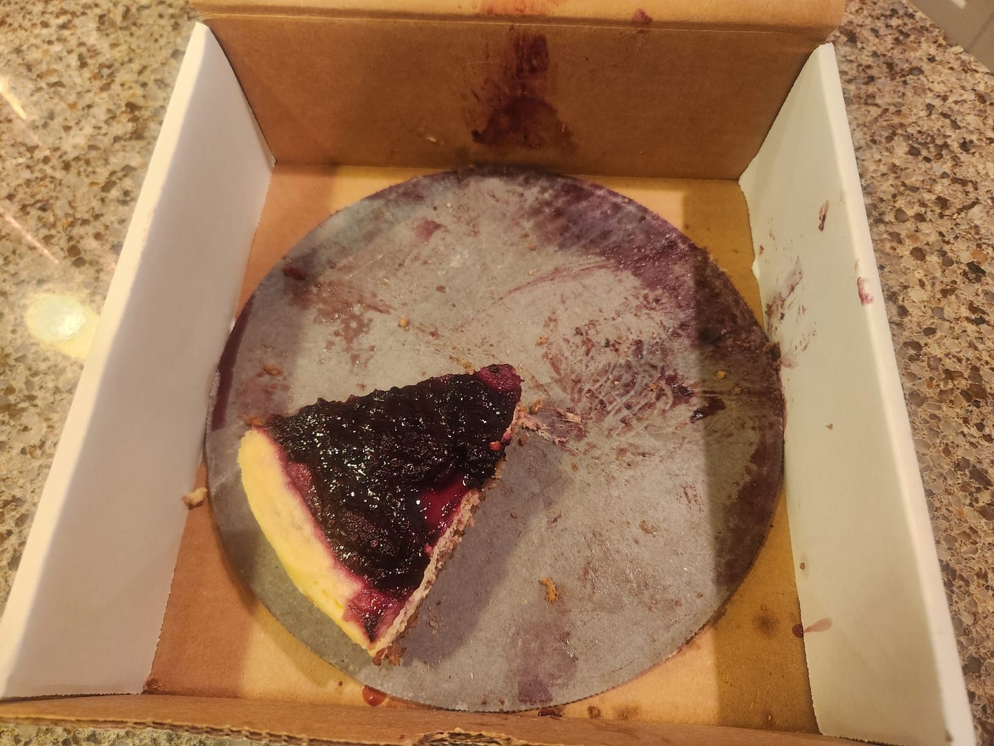 Customer photo review of Seasonal Cheesecake - Marionberry