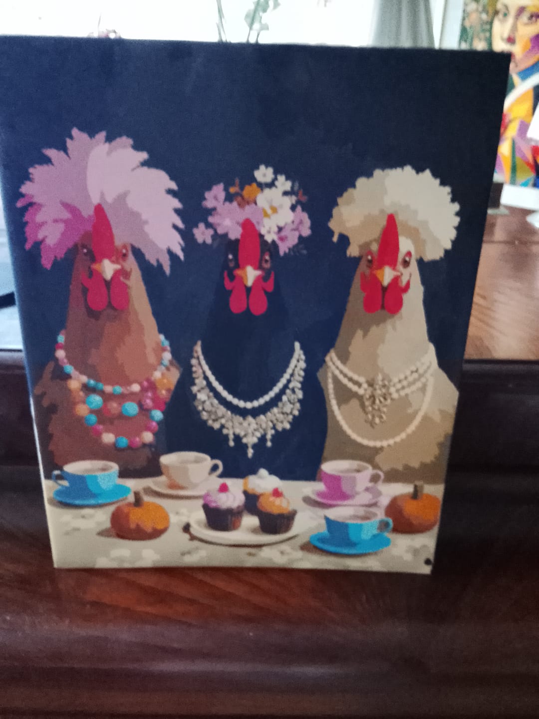 Customer photo review of Fancy Chickens Society | Paint by Number