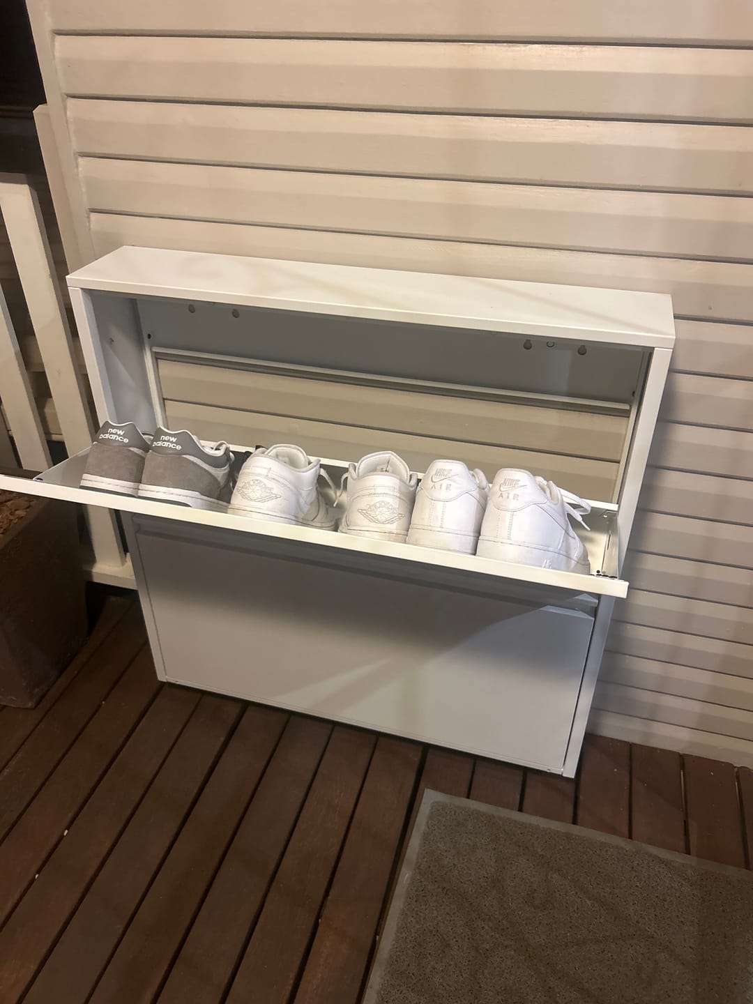 Customer photo review of Wall Mounted Shoe Cabinet