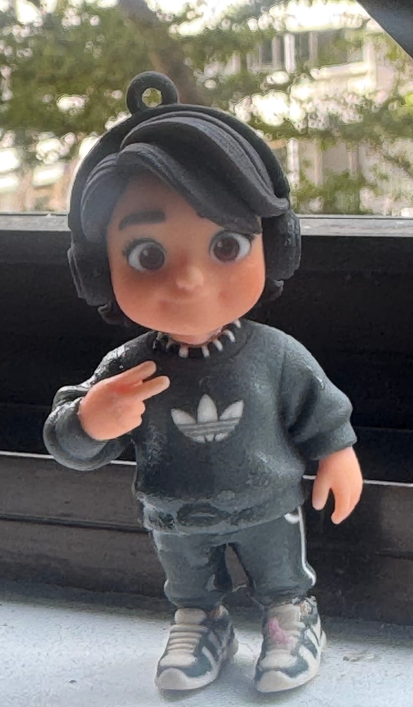 Customer photo review of Custom Figure Keychain From Photo - Personalized Mini-Me