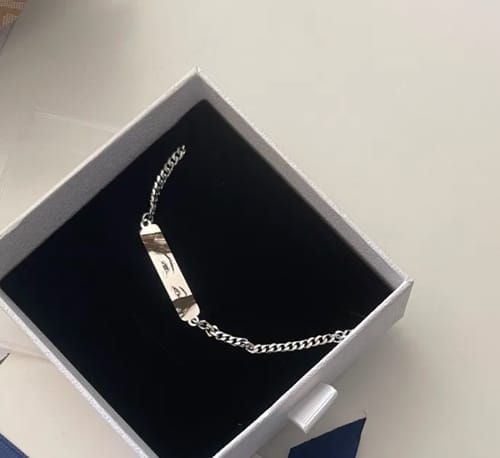 Customer photo review of Custom Eyes Bracelet