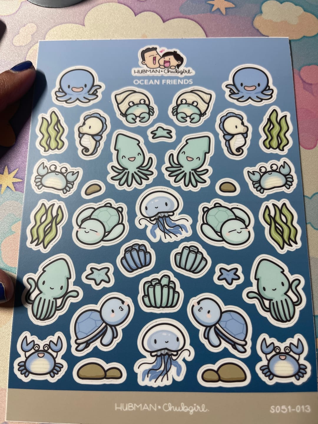Customer photo review of Ocean Friends Sticker Sheet