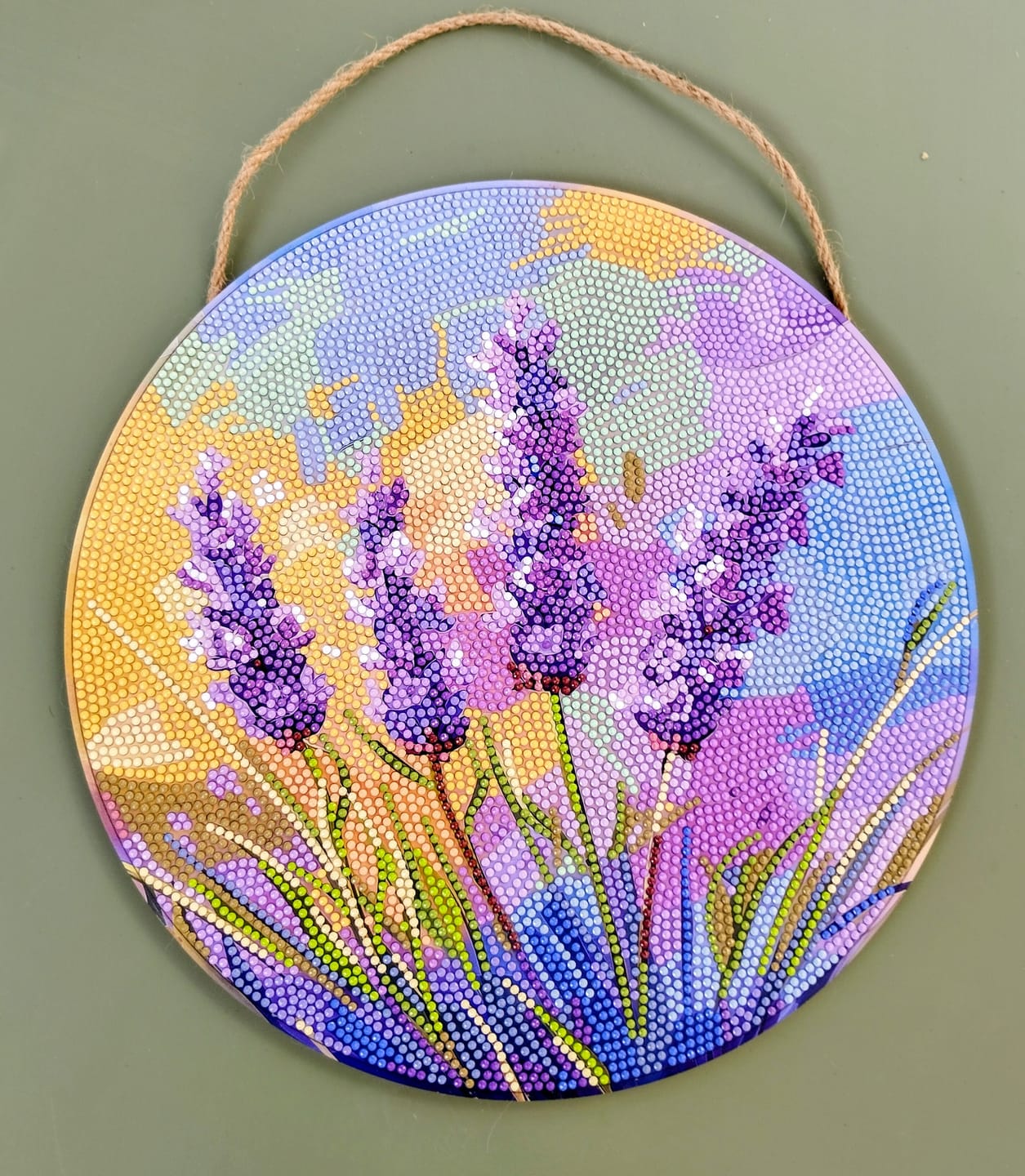 Customer photo review of Diamond Painting sur Disque en Bois - Lavande