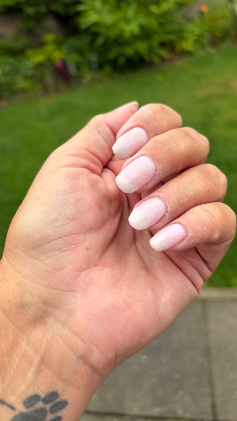 Customer photo review of Milky White Dipping Powder
