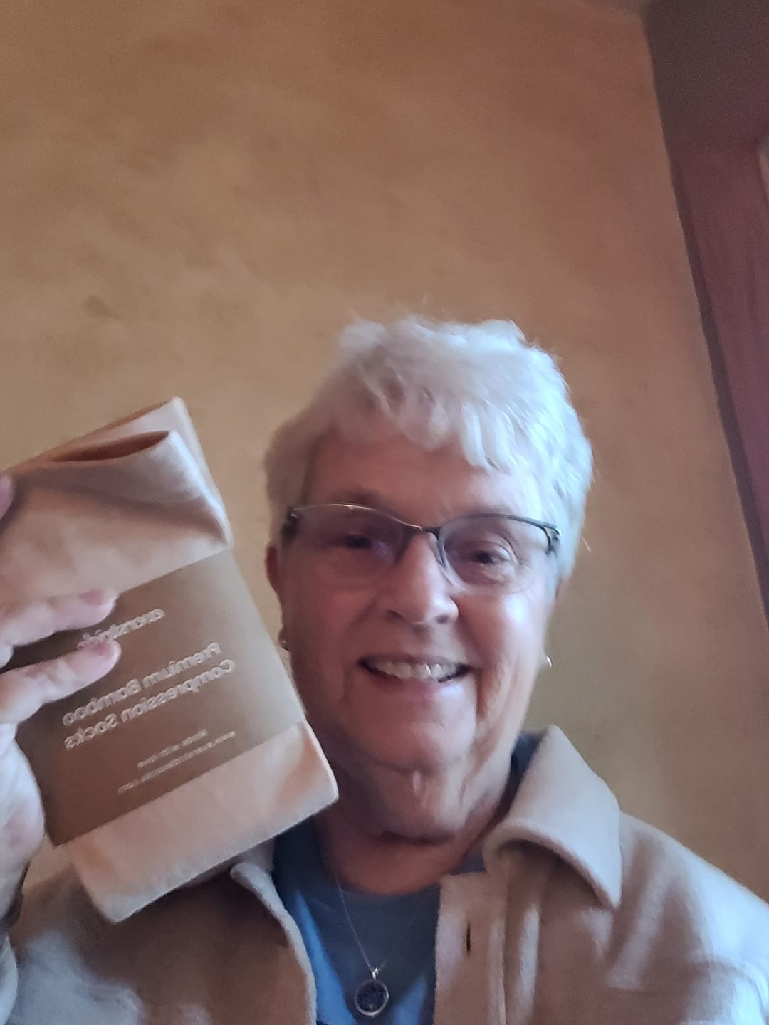 Customer photo review of Bamboo Wide Compression Socks