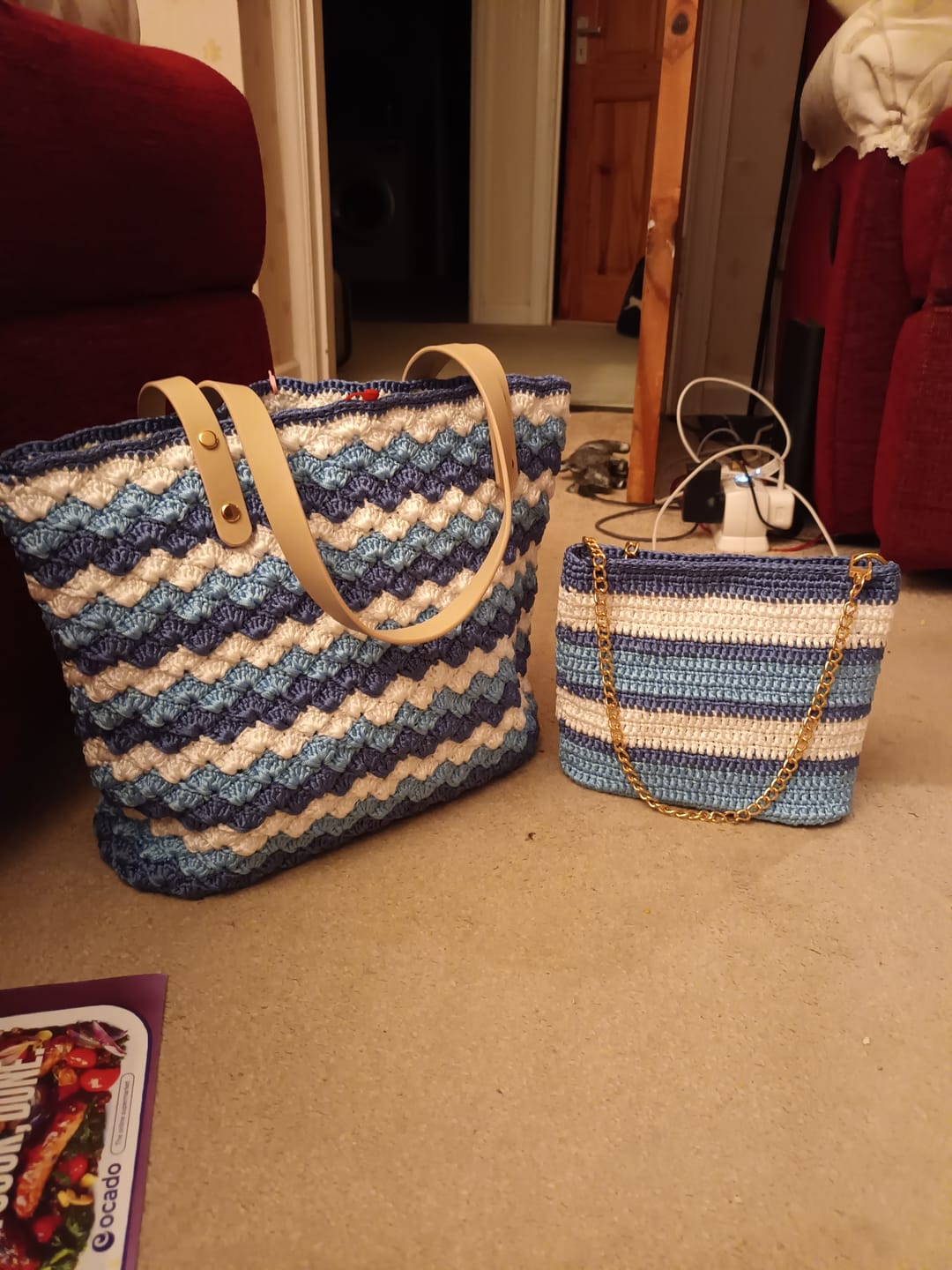 Customer photo review of Seabreaze Wave Tote Crochet Kit
