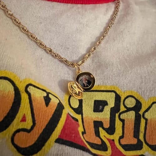 Customer photo review of Custom Photo Locket Necklace