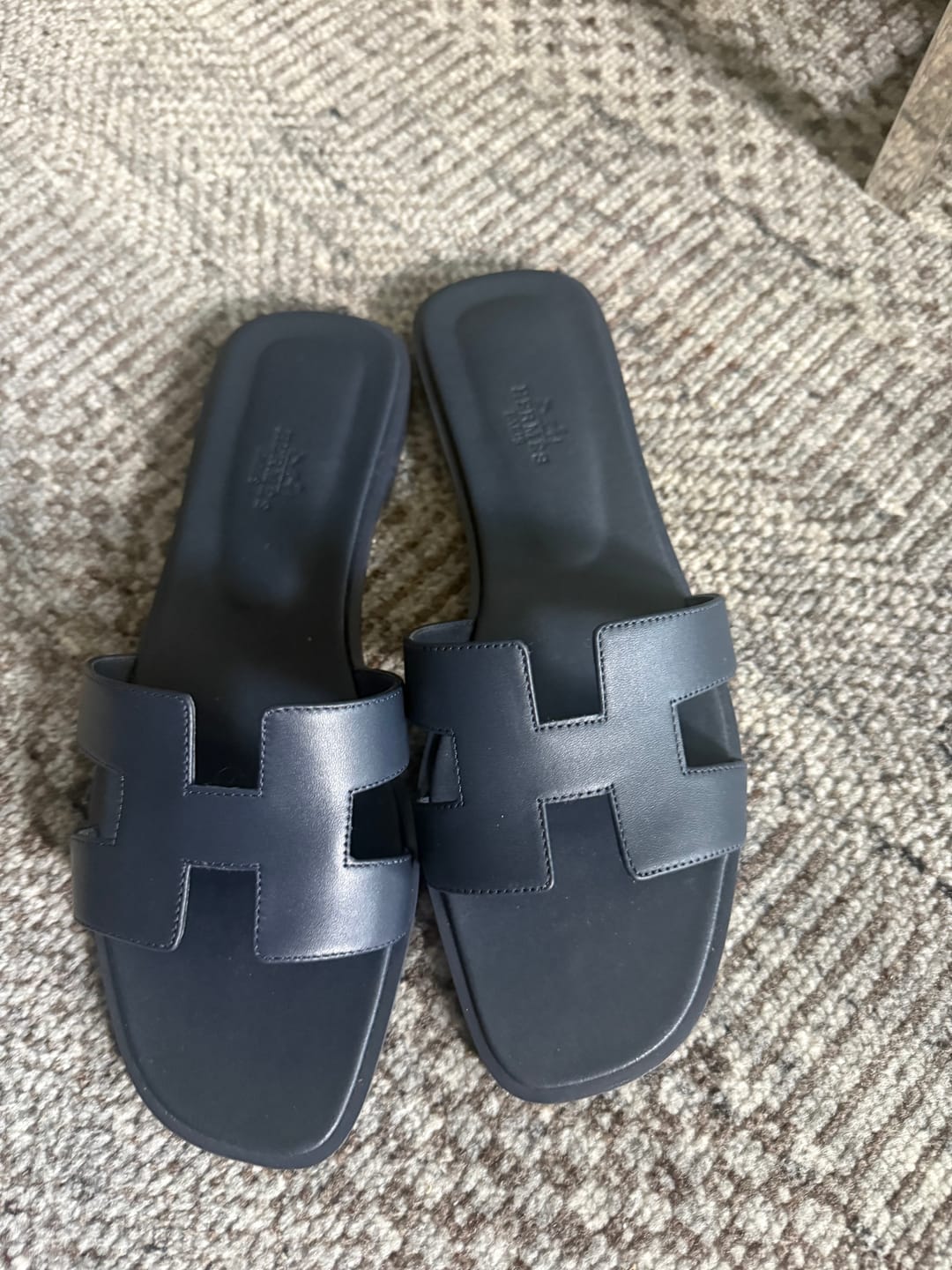 Customer photo review of HM 25 Oran Sandal Dark Blue Calfskin