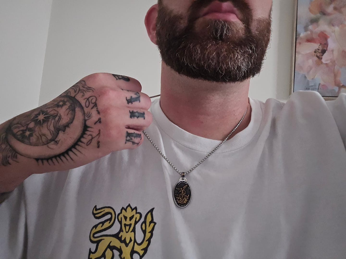 Customer photo review of ST. MICHAELS BADGE.