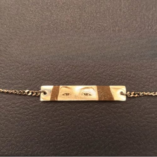 Customer photo review of Custom Eyes Bracelet