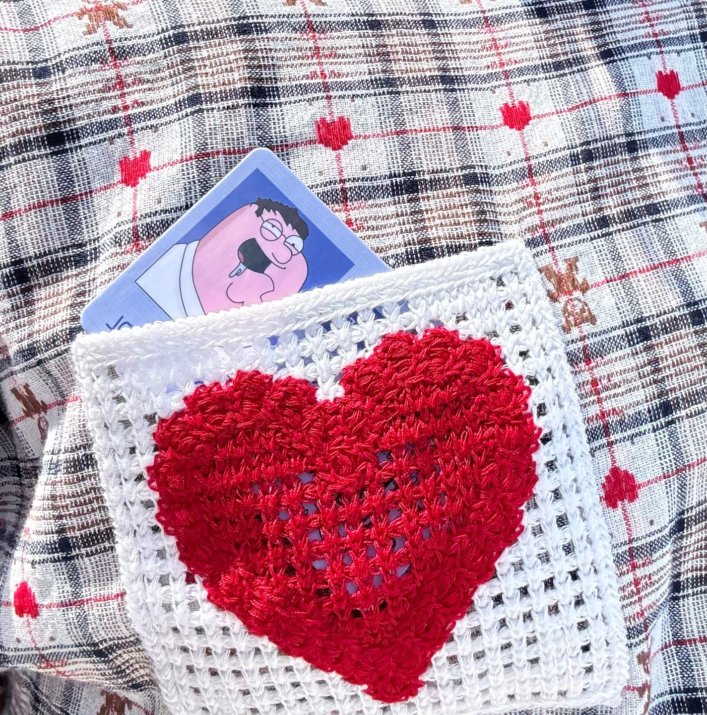Customer photo review of Aelfric Eden Crochet Heart Pocket Plaid Shirt