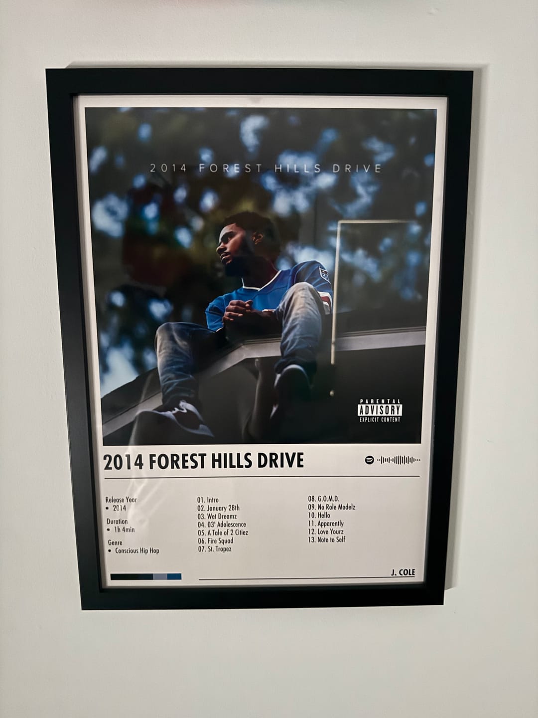 Customer photo review of J. Cole - 2014 Forest Hills Drive | Album Cover Poster
