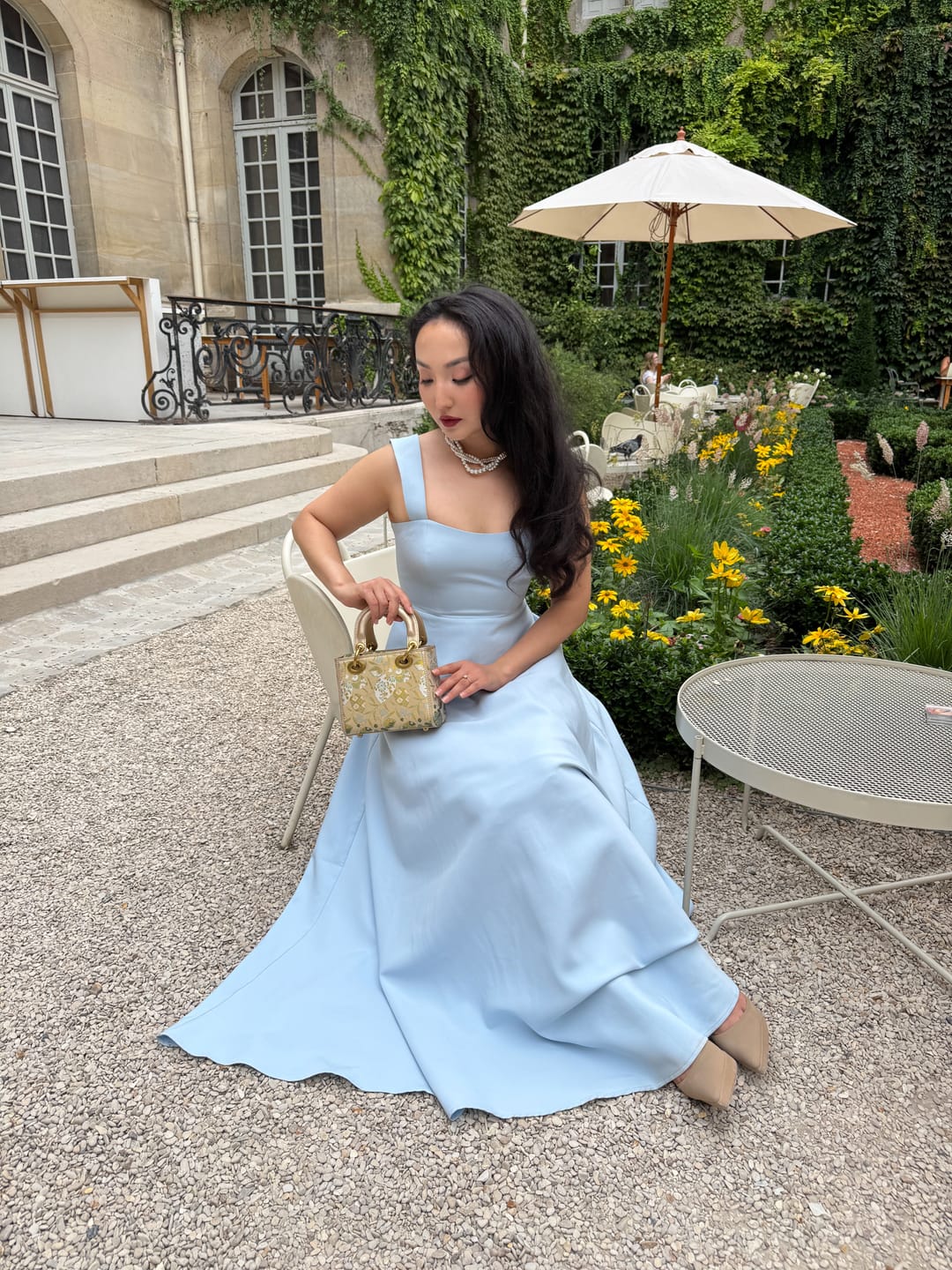 Customer photo review of Tang Gold 17 Gilded Vines Song Brocade Bag