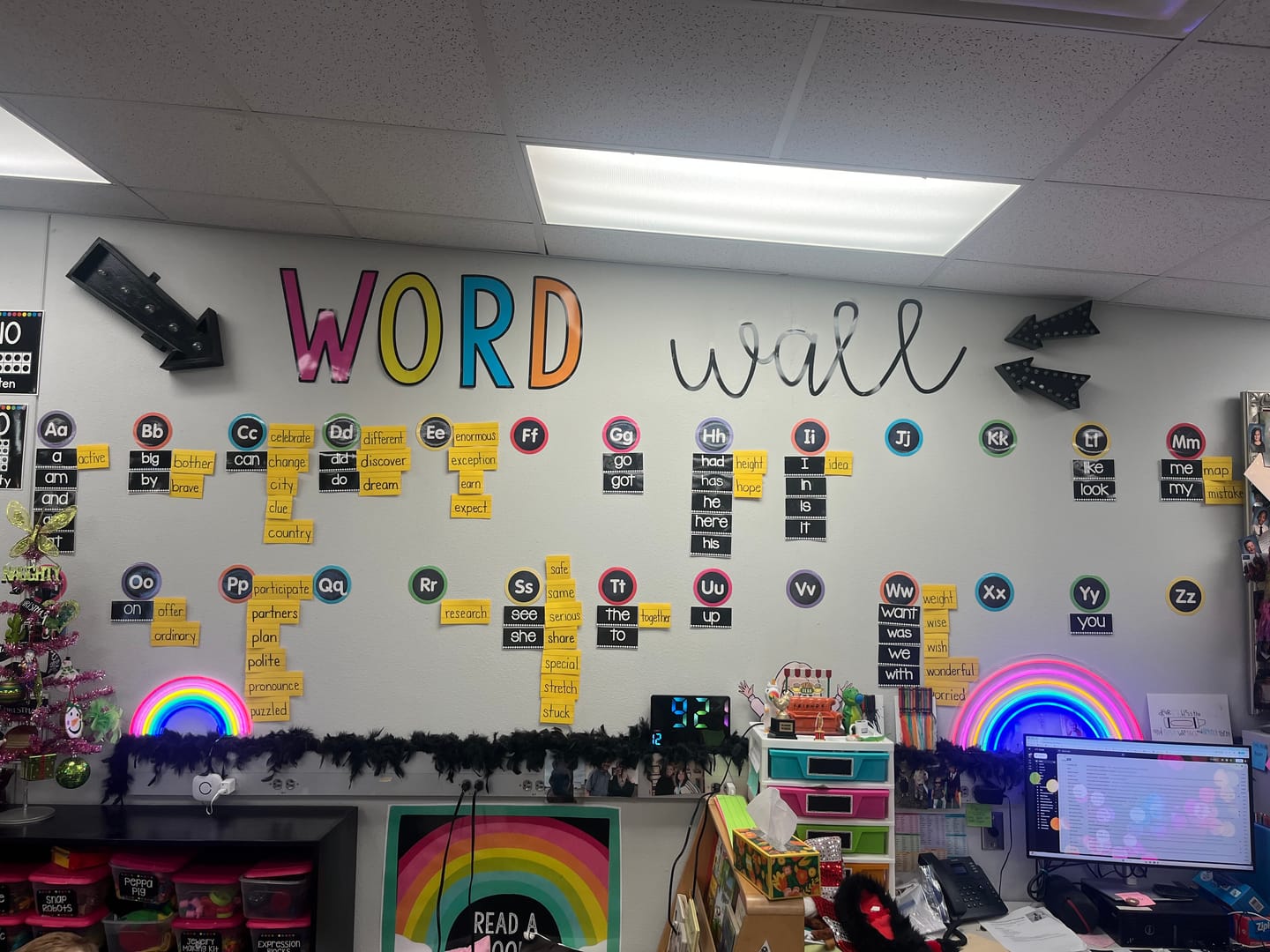 Customer photo review of Word Wall Letter | Twinkle Twinkle, You're a Star Classroom Decor | UPRINT | Schoolgirl Style