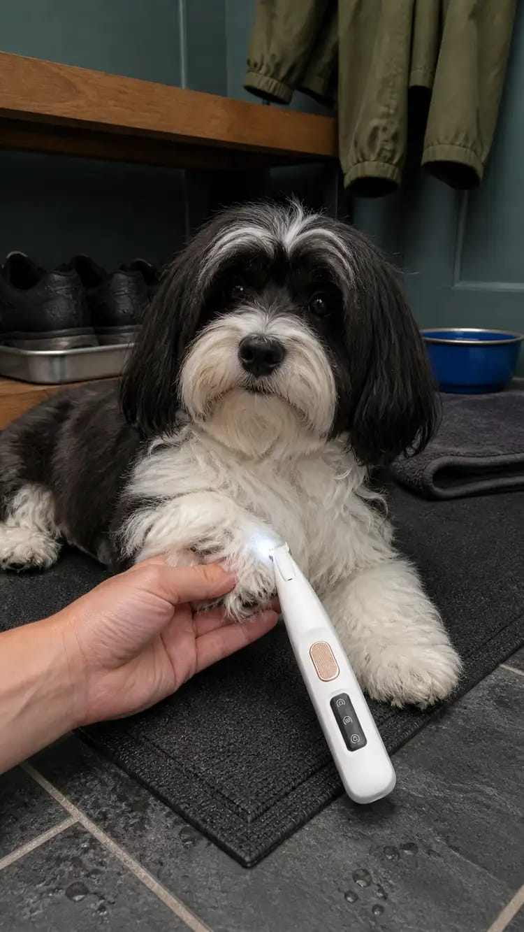 Customer photo review of HydroGuard LED Waterproof Paw Groomer