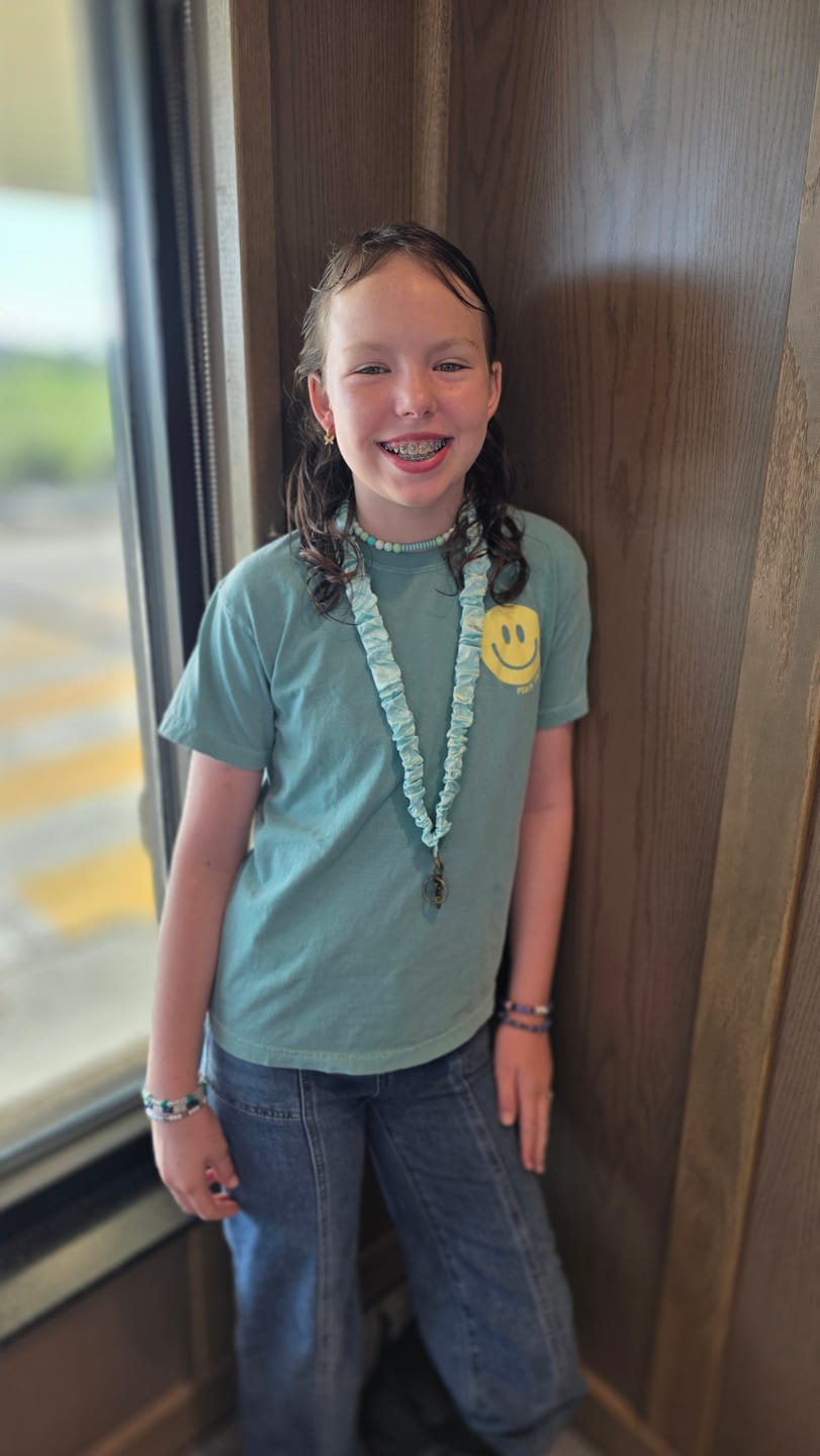Customer photo review of Youth It's A Great Day Tee - Seafoam