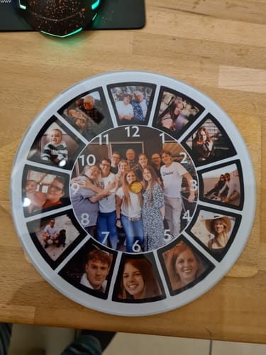 Customer photo review of Glazen Klok 20cm voor sublimatie