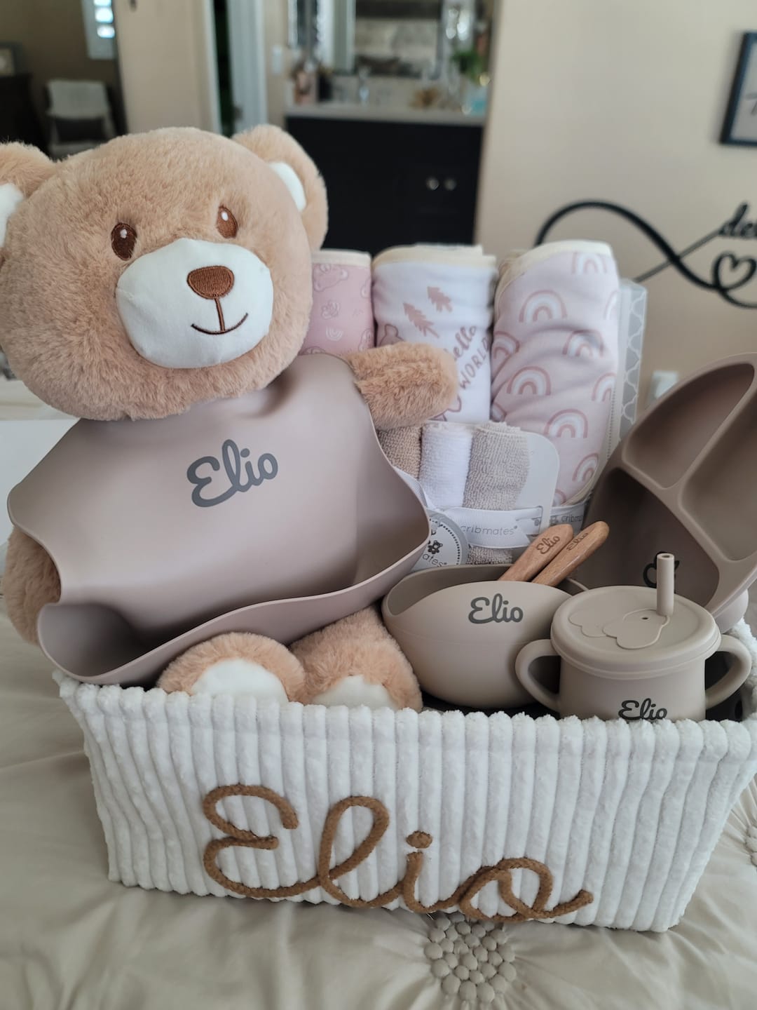 Customer photo review of Noah + Nori™ Personalized Baby Feeding Set