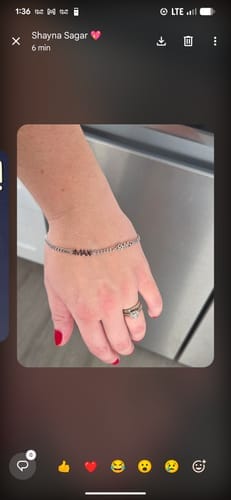 Customer photo review of Custom Name Bracelet
