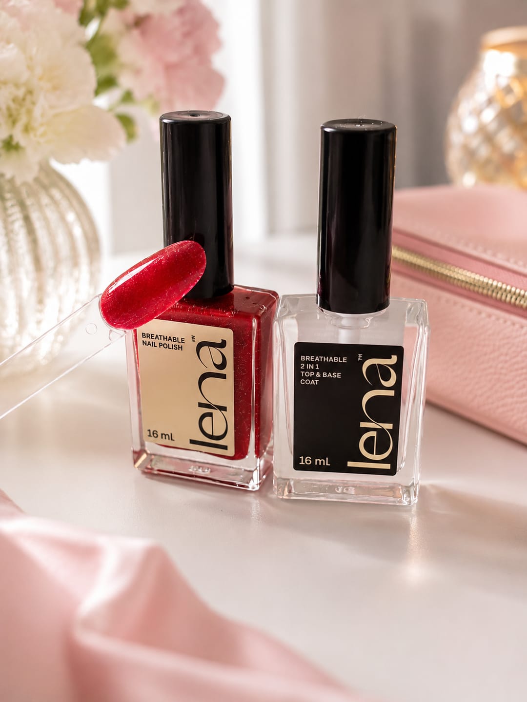 Customer photo review of LENA Breathable Nail Polish - 2 in 1 Top & Base Coat