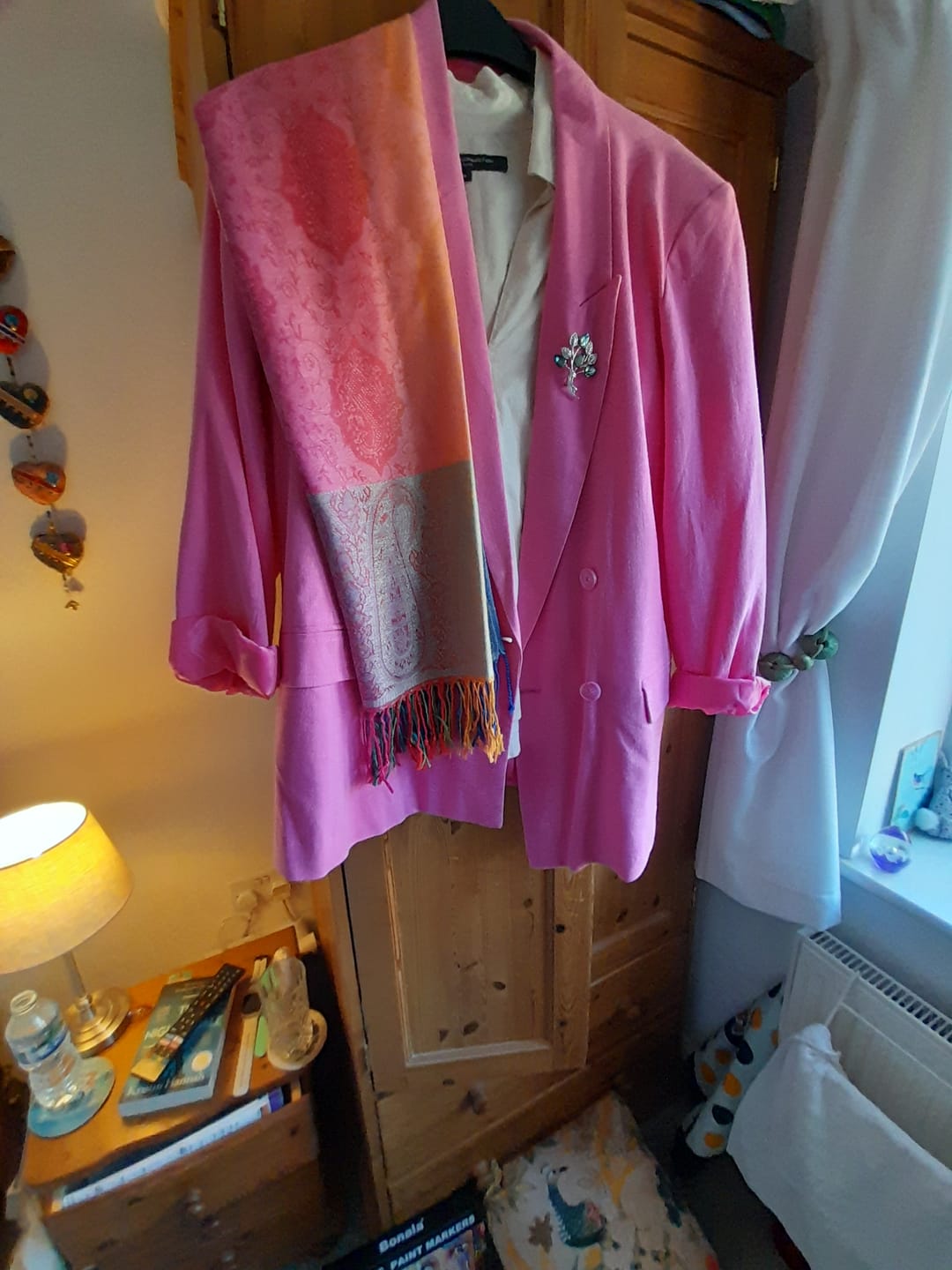 Customer photo review of Buddha Stones Spring Colorful Gradient Cashew Flower Pattern Tassel Cozy Scarf Shawl