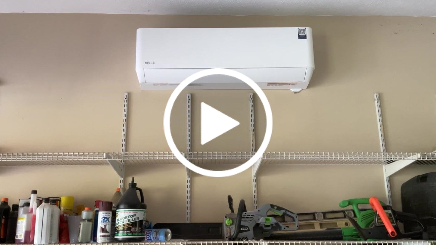 Customer video review of DELLA Optima Pro Series 18000 BTU 23.5 SEER2 Ultra Hyper Heat Mini-Split AC - Up to 1000 Sq.Ft.