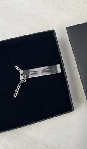Customer photo review of Custom Eyes Necklace