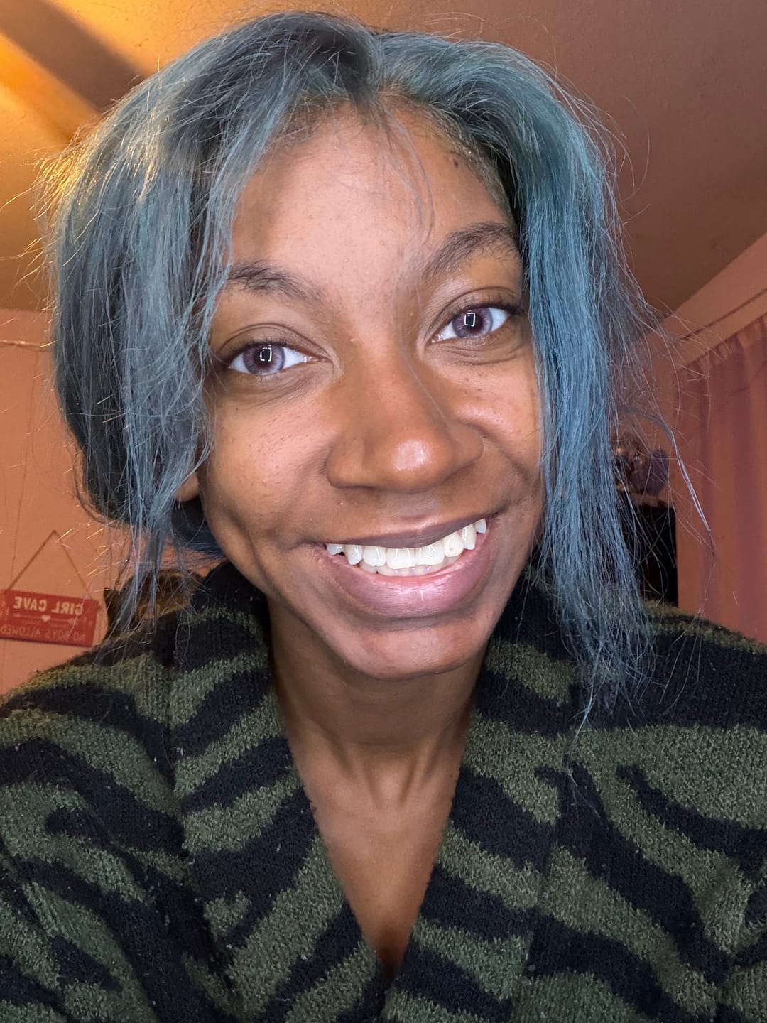 Customer photo review of Andreia Gray Colored Contact Lenses