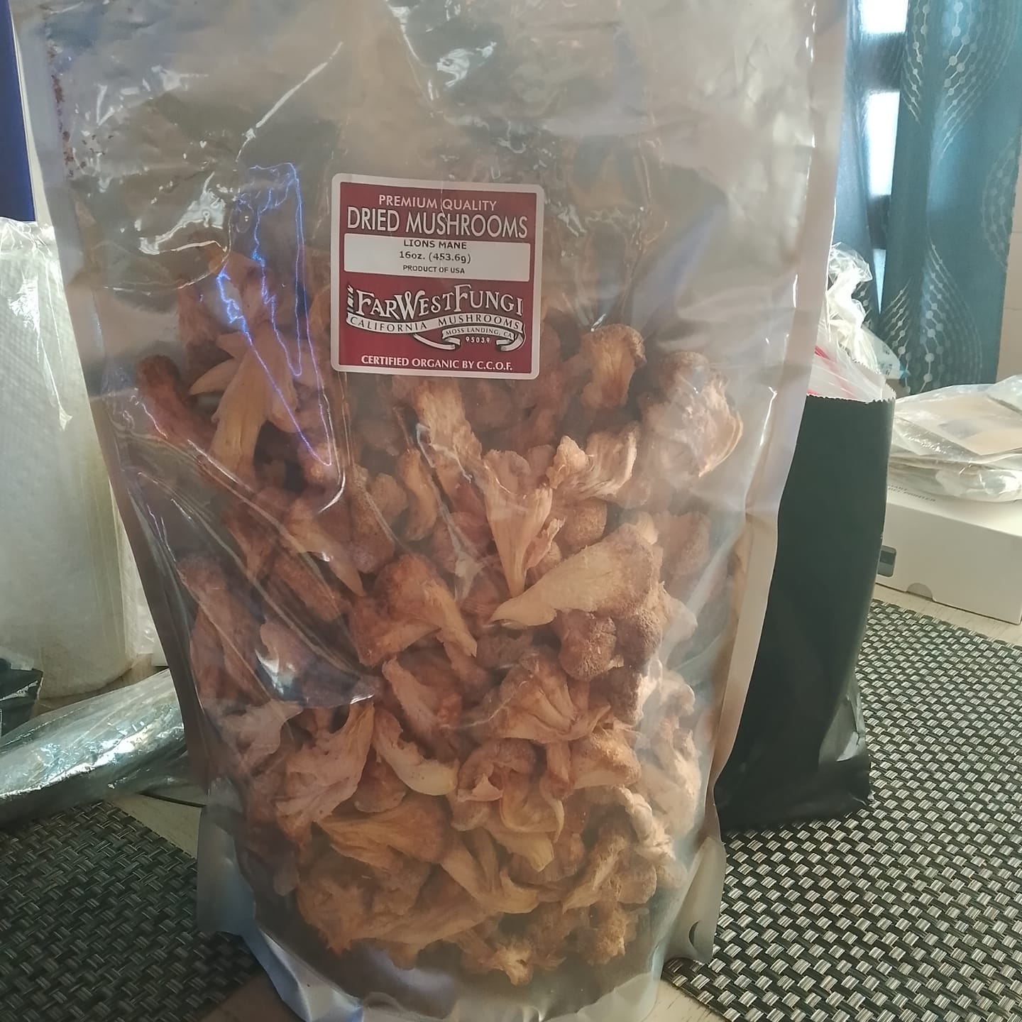 Customer photo review of Dried CCOF Organic Lion's Mane