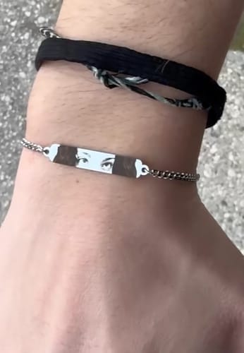 Customer photo review of Custom Eyes Bracelet