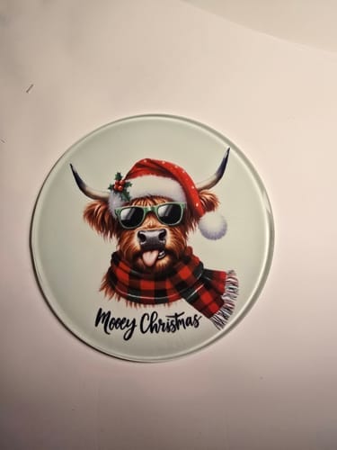 Customer photo review of Onderzetter Rond Glas Glanzend voor sublimatie