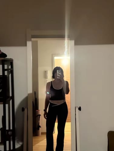 Customer photo review of Women’s Top & Flare Pants Set – Outline Flow