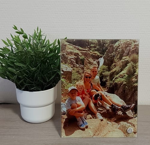Customer photo review of Leisteen Vierkant 19,5x19,5cm voor sublimatie