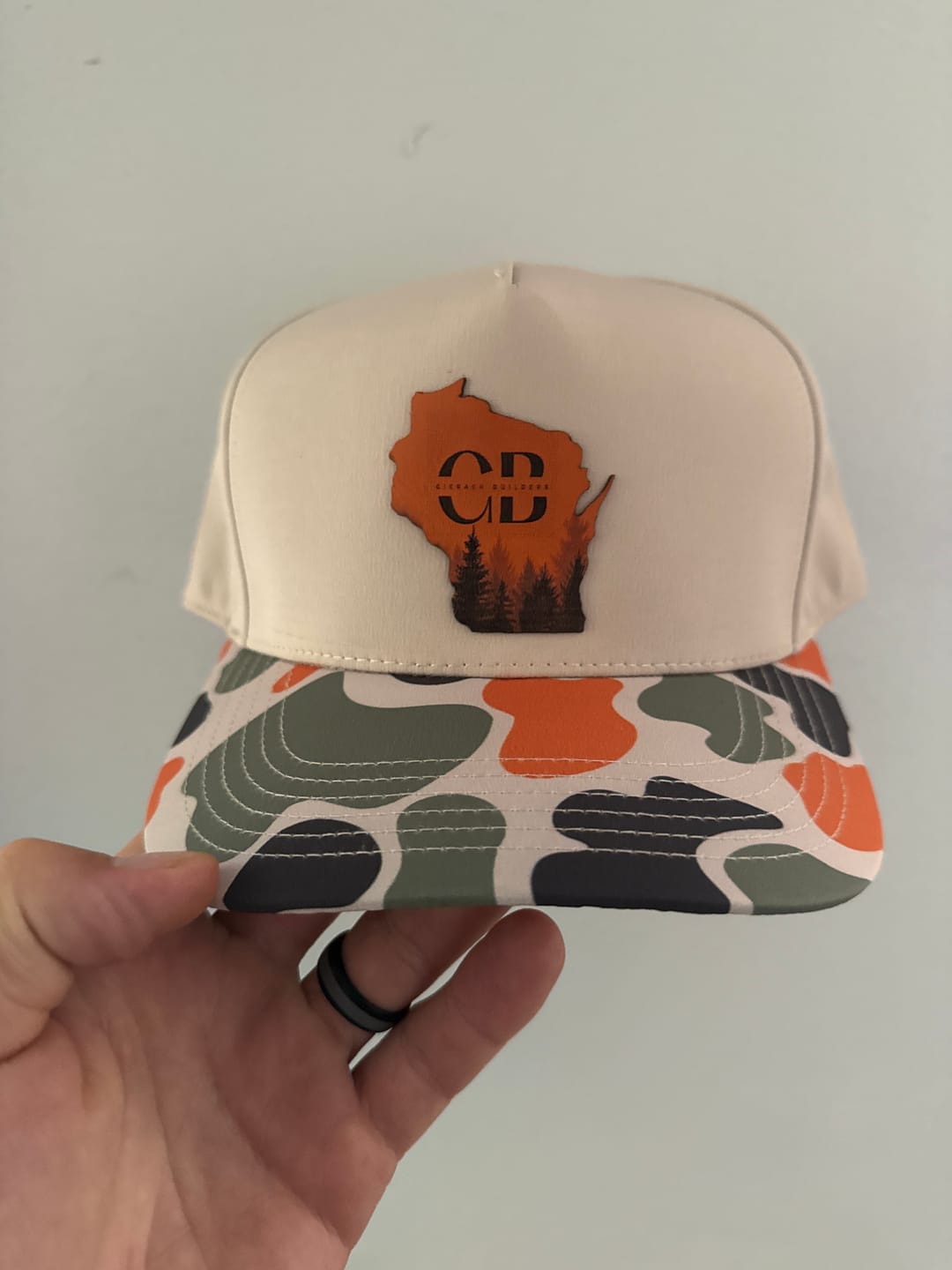 Customer photo review of Cap America i3056 Breathable 5-Panel Summit Perforated Cap with Rope w/Quick-Dry Sweatband & Adjustable Snapback