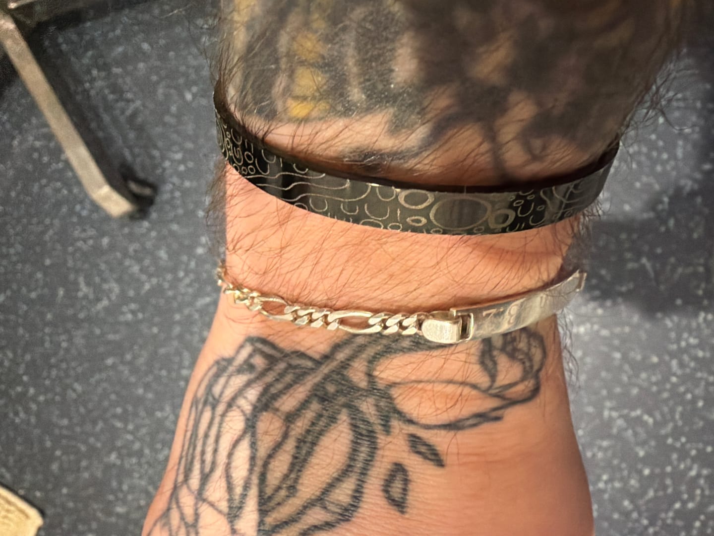 Customer photo review of Aboriginal Art Cuff Bangle