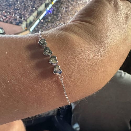 Customer photo review of Custom Heart Initial Bracelet
