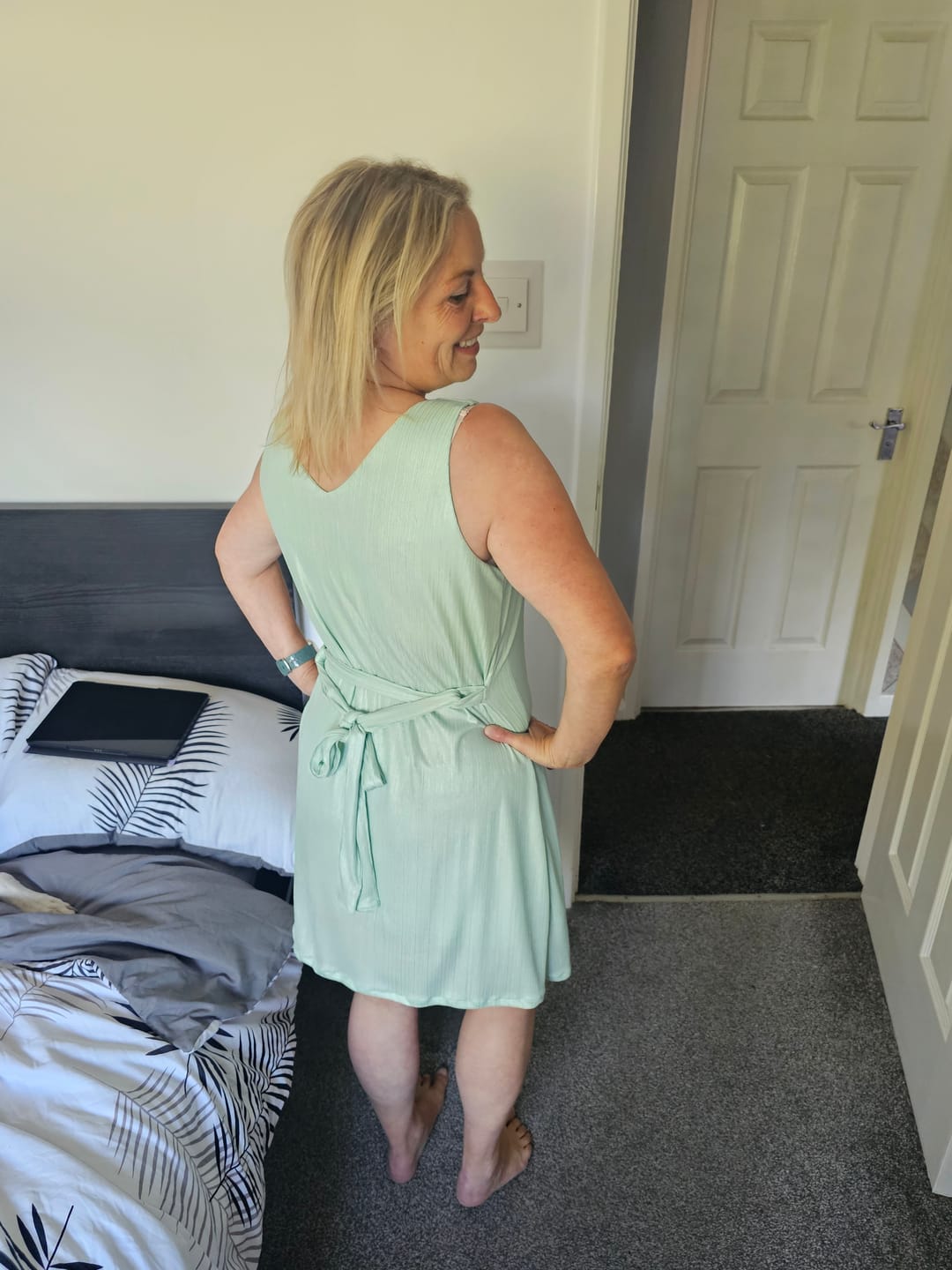 Customer photo review of 3 Metres Luxury Soft Satin Jersey - 55" Wide (Mint)