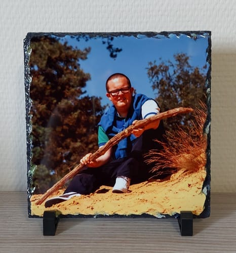 Customer photo review of Leisteen Vierkant 19,5x19,5cm voor sublimatie