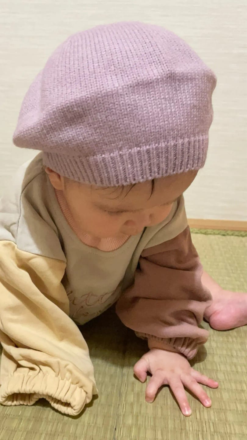 Customer photo review of Kids Solid Beret Hat