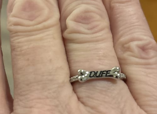 Customer photo review of Custom Dog Bone Ring