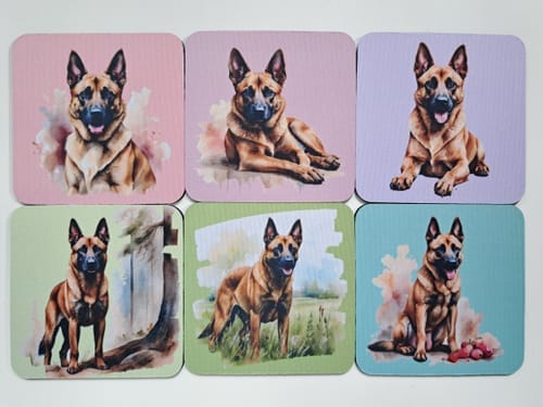 Customer photo review of Onderzetter Vierkant van polyester en rubber voor sublimatie