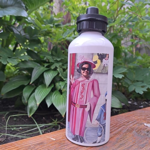 Customer photo review of 600 ml reisfles met twee doppen voor sublimatie - wit