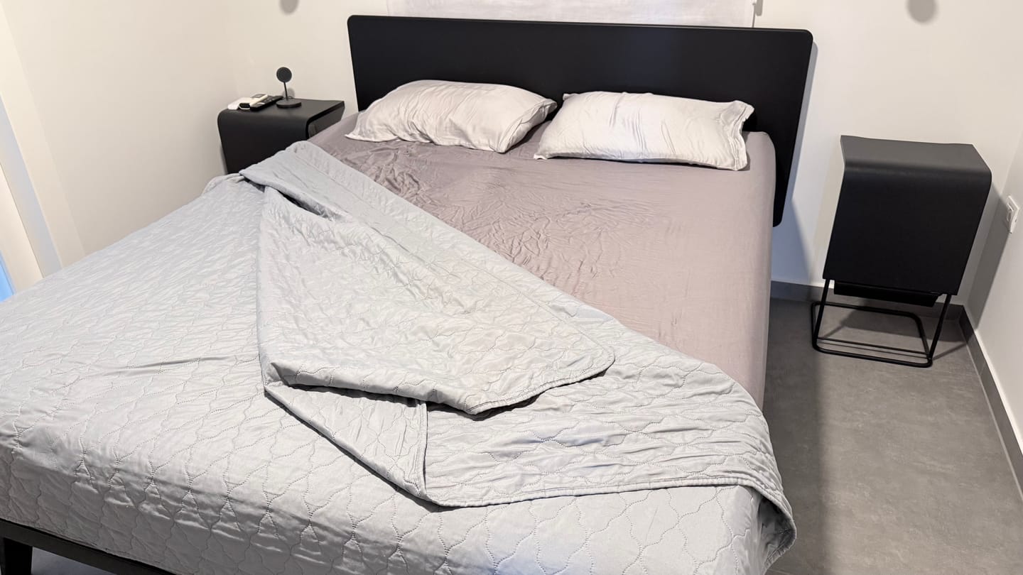 Customer photo review of סדין פרימיום במבוק 300 - DARK GREY