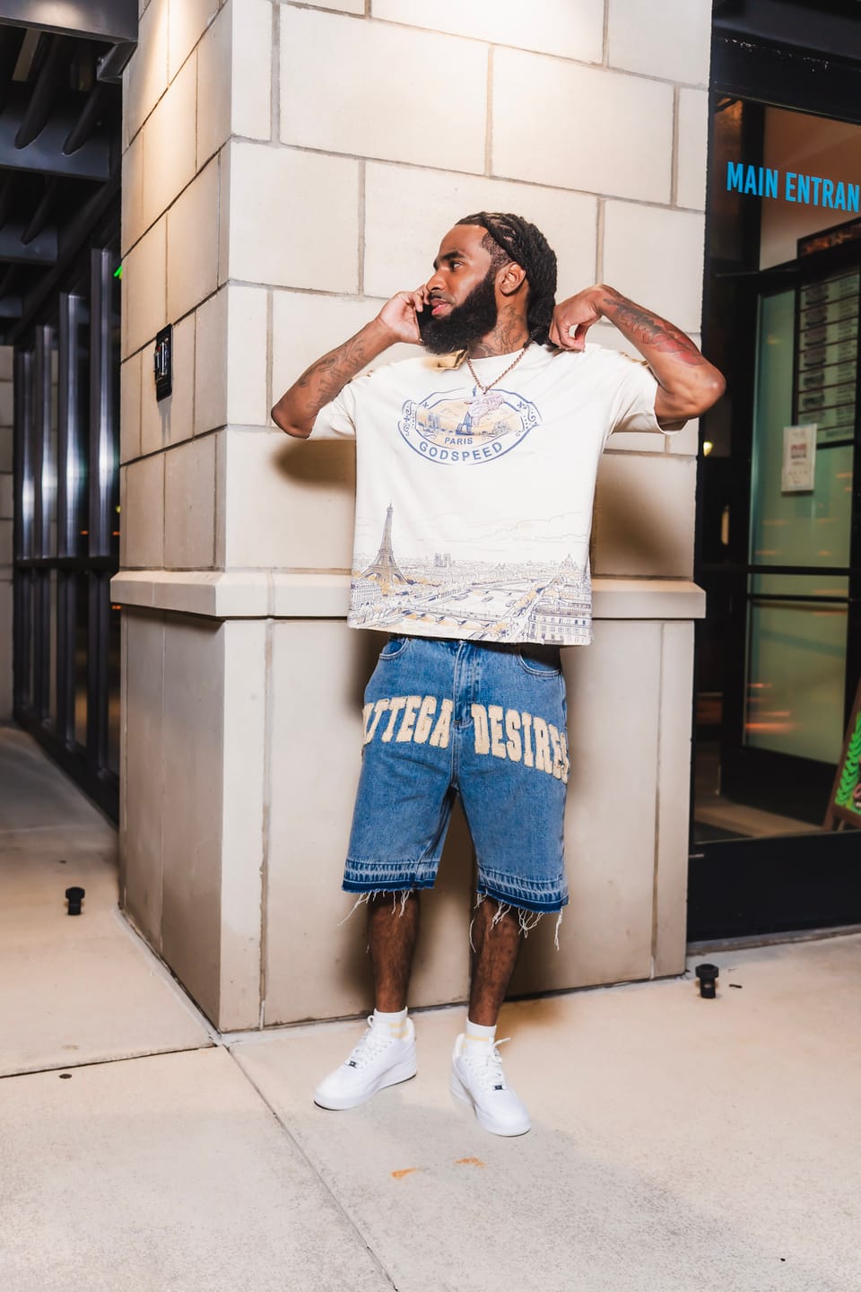 Customer photo review of Godspeed Paris Skyline Tee Cream