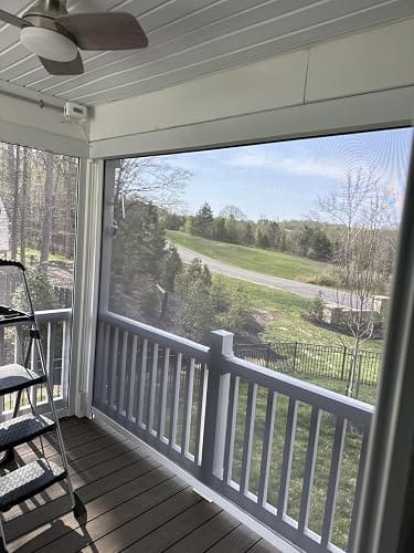 Customer photo review of Bringnox Motorized Zipper Track Windproof Outdoor Shades