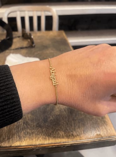 Customer photo review of Custom Name Bracelet